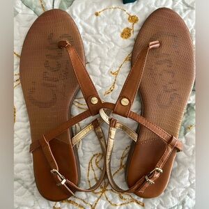 Brown strappy sandals